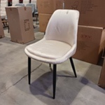 4x Velvet eetkamerstoel (set van 4 stuks), Beige, 2025